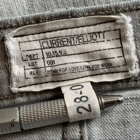 Current/Elliott The Stiletto Dillon Released Hem Jean Gray Size 28 - Picture 13 of 15